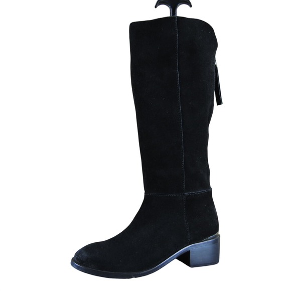 naughty monkey Shoes - Naughty Monkey Black Suede Heeled Boots